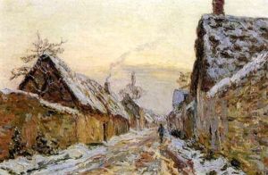 Dorfstrasse Im Winter by Georges Mita