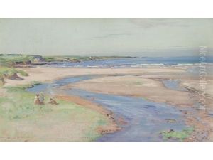 Children On The Beach by John Campbell Mitchell