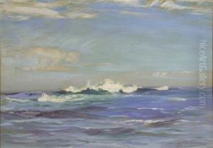 Wave Breaking, Machrihanish by John Campbell Mitchell