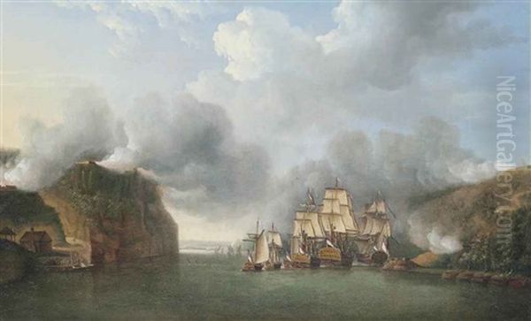 The Forcing Of The Hudson River Passage, 9th October 1776 - view 1