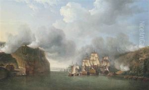 The Forcing Of The Hudson River Passage, 9th October 1776 by Thomas Mitchell