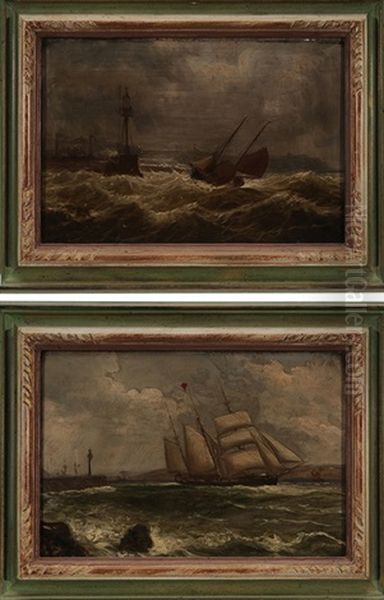 Harrington Pier, Cumberland And Homeward Bound, Caradock Breaking Through Donaghadee Sound (pair) - view 1