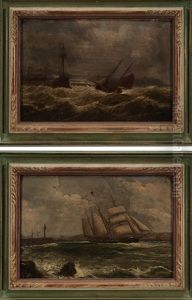 Harrington Pier, Cumberland And Homeward Bound, Caradock Breaking Through Donaghadee Sound (pair)