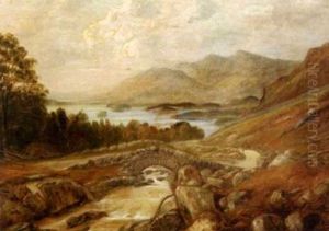 A Glimpse Of Derwentwater From Ashness Bridge by William Frederick Mitchell
