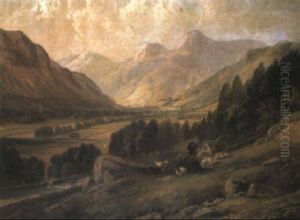 Evening, Looking North: Scene In Great Langdale by William Frederick Mitchell