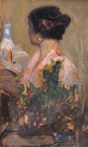 Lo Scialle Rosa by Giuseppe Miti Zanetti