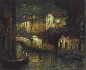 Notturno A Venezia by Giuseppe Miti Zanetti