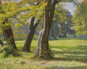 Sommerliche Baumlandschaft by Adolf Beyer