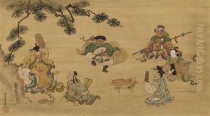 The Seven Gods Of Good Fortune by Mitsuoki, Tosa