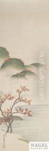 Ansicht Des Berges Fuji Und Einer Seenlandschaft (triptych)