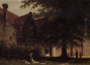 A Bleachfield In A Village by Johannes Jacobus Mittertreiner