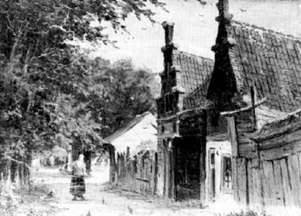 Dutch Street Scene With Figures - view 1