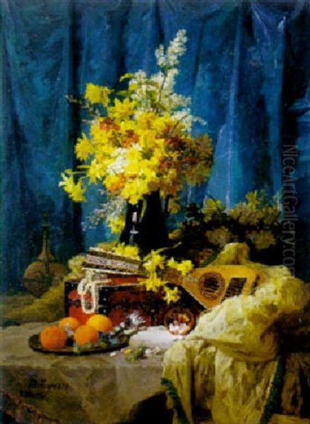 A Mandolin Among Daffodils And Lilacs - view 1