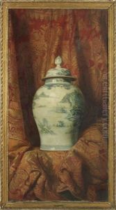 Vase De Chine Sur Un Entablement by Andre (Count) de Mniszek