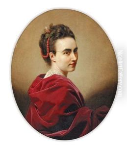 Portrait De Madame Alexandre Pascal, Nee Berthe De Lagatinerie by Andre (Count) de Mniszek