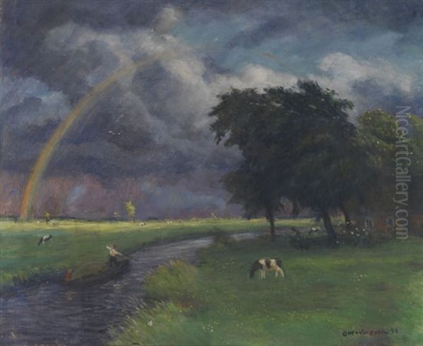 Wiesenlandschaft Nach Dem Regen (tiefe Sonne) - view 1