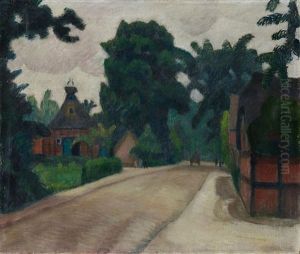 Dorflandschaft. Verso: Wasserlandschaft by Otto Modersohn