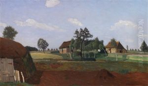 Sommertag Im Moor (erdhutte Im Moor) by Otto Modersohn