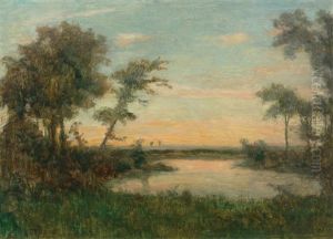 Evening Landscape by Otto Modersohn
