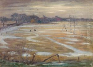 Tauwetter (atelierblick) by Otto Modersohn