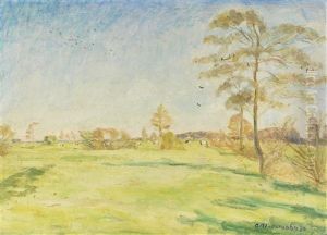 Wummelandschaft Mit Kuhen by Otto Modersohn
