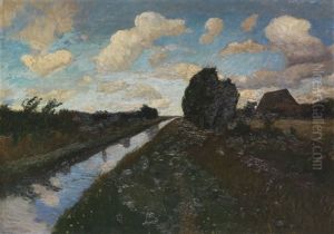 Moorkanal Mit Hohem Himmel
