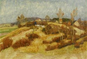 Fruhlingsbild Mit Ziegenhirtin In Der Quelkhorner Heide