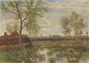 Landschaft Bei Fischerhude (fruhling Im Moor) by Otto Modersohn