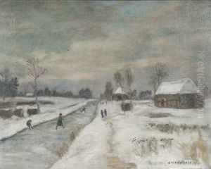 Winter Im Moor (ostendorfer Graben) by Otto Modersohn