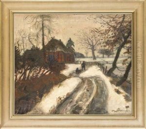 Winterlandschaft Tauwetter Brede (+ Vorfruhling In Fischerhude, Verso)