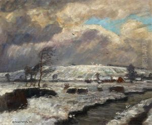 Winter (quelkhorner Berg) by Otto Modersohn