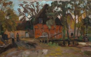 An Der Wassermuhle In Fischerhude by Otto Modersohn