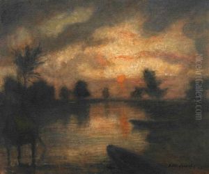 Abend An Der Wumme (mondaufgang Uber Der Wumme) by Otto Modersohn