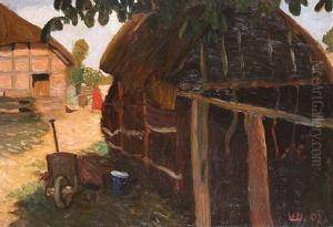 Worpsweder Bauernhof by Otto Modersohn