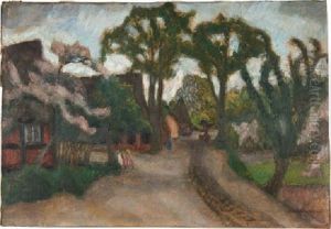 Dorfstrase (am Dobben) In Fischerhude by Otto Modersohn