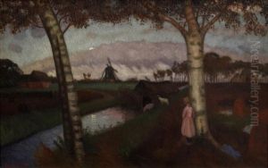 Mondaufgang, Weimar (girl Between Birch Trees) Mondaufgang, Weimar (girl Between Birch Trees)