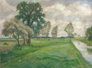 Ansicht Der Wummewiesenlandschaft (+ Ansicht Der Surheide, 1928, Verso) Ansicht Der Wummewiesenlandschaft (+ Ansicht Der Surheide, 1928, Verso)