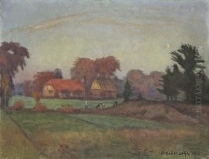 Abendlandschaft Bei Fischerhude