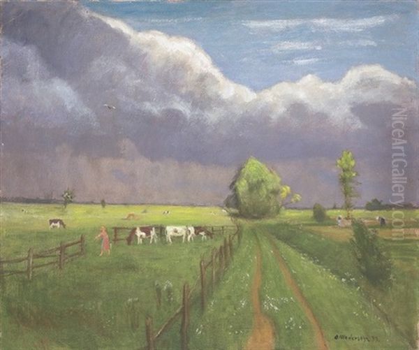 Fruhlingsgewitter Mit Kuhen - view 1