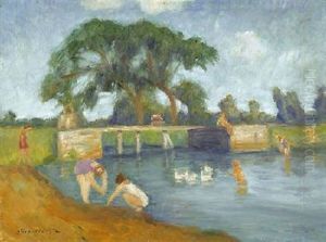 Badende An Der Wummeschleuse
