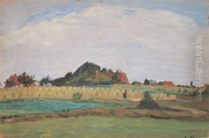 Heidelandschaft Mit Kornhocken by Otto Modersohn