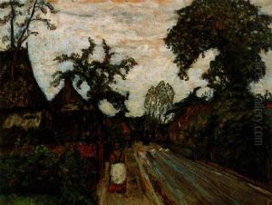 Dorfstrasse In Fischerhude by Otto Modersohn