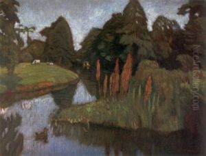 Spatsommerliche Wummelandschaft by Otto Modersohn