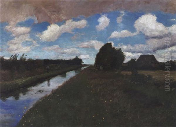 Worpsweder Landschaft Mit Moorkanal - view 1