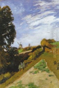 Tecklenburger Landschaft Mit Windmuhle