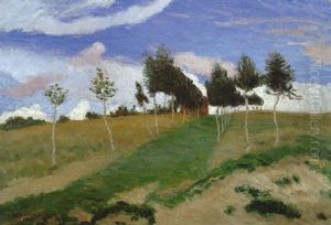 Landschaft Mit Birkenweg by Otto Modersohn