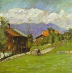 Dorfstrase Im Allgau by Otto Modersohn