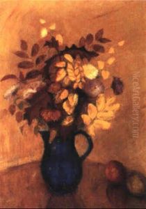 Stilleben Mit Herbststraus Und Apfeln Stilleben Mit Herbststraus Und Apfeln