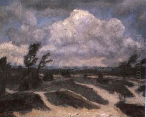Heidelandschaft Bei Aufziehendem Gewitter by Otto Modersohn