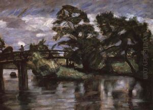 Sturmische Wummelandschaft by Otto Modersohn